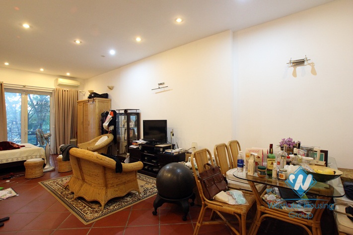 Lake view one bedroom for lease in Truc Bach area, quiet location